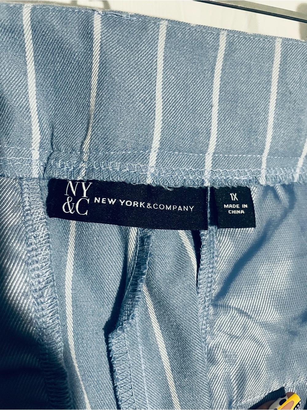 New York & Company Sky Blue Pinstripe Pant Suit - Picture 7 of 9